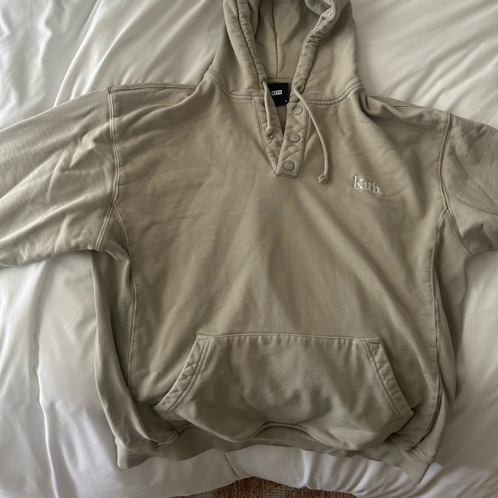 KITH Mens Beige Hoodie